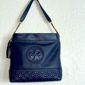 Tory Burch * Auth* Navy Blue Designer Shoulder Bag
